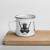 Samurai Lady USA enamel mug