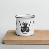 Samurai Lady USA enamel mug