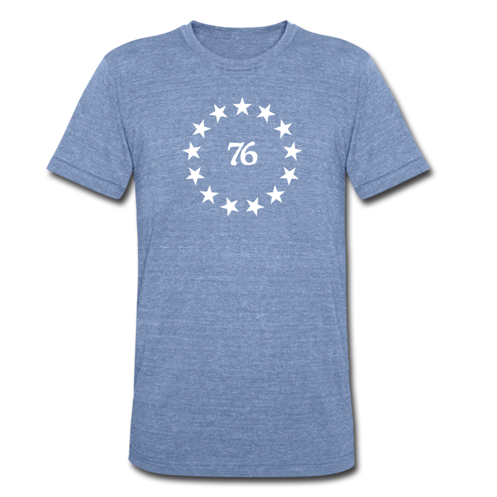 Betsy Ross 76 Unisex Tri-Blend T-Shirt - heather Blue