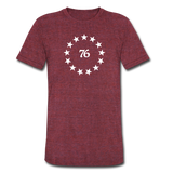 Betsy Ross 76 Unisex Tri-Blend T-Shirt - heather cranberry