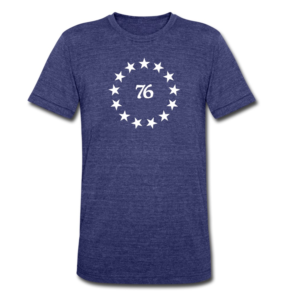 Betsy Ross 76 Unisex Tri-Blend T-Shirt - heather indigo