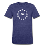 Betsy Ross 76 Unisex Tri-Blend T-Shirt - heather indigo