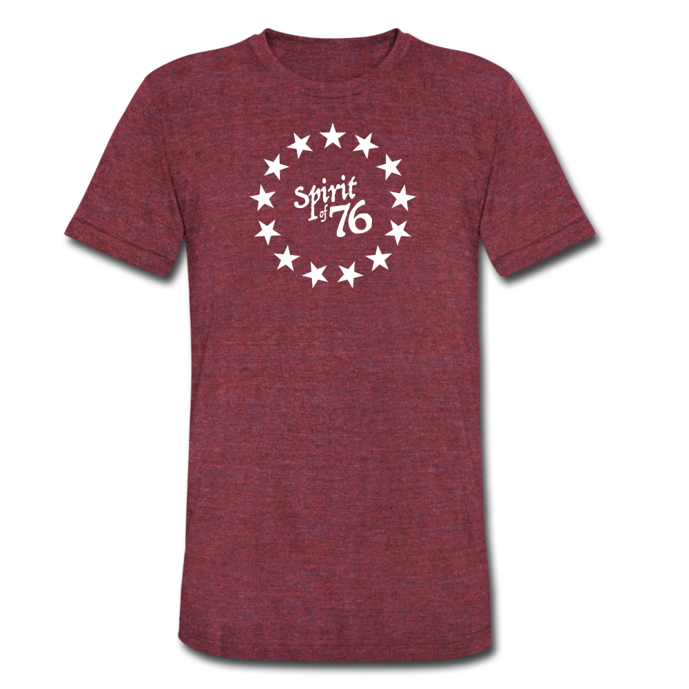 Spirit of 76 Unisex Tri-Blend T-Shirt - heather cranberry