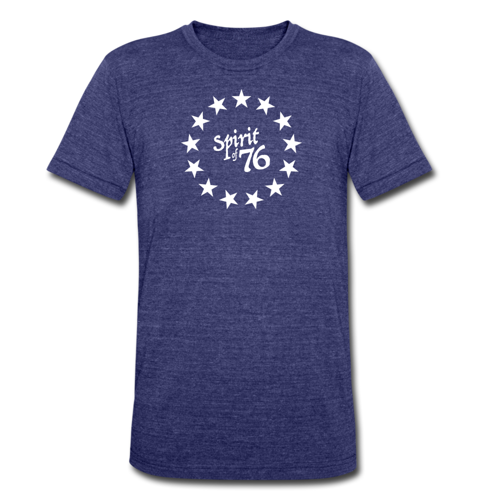 Spirit of 76 Unisex Tri-Blend T-Shirt - heather indigo