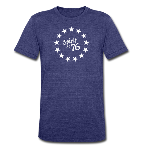 Spirit of 76 Unisex Tri-Blend T-Shirt - heather indigo