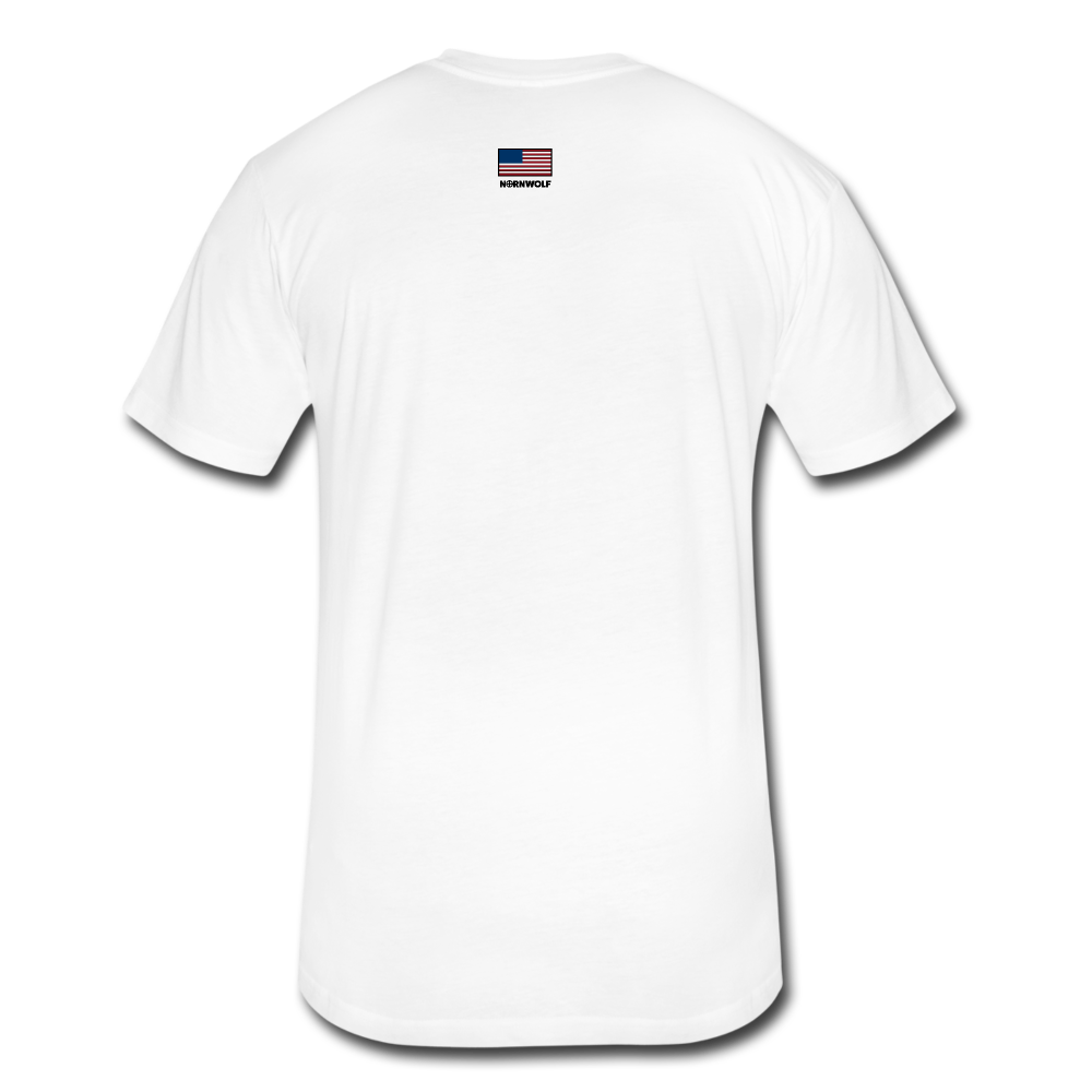 US Shield Fitted Cotton/Poly T-Shirt by Next Level - white