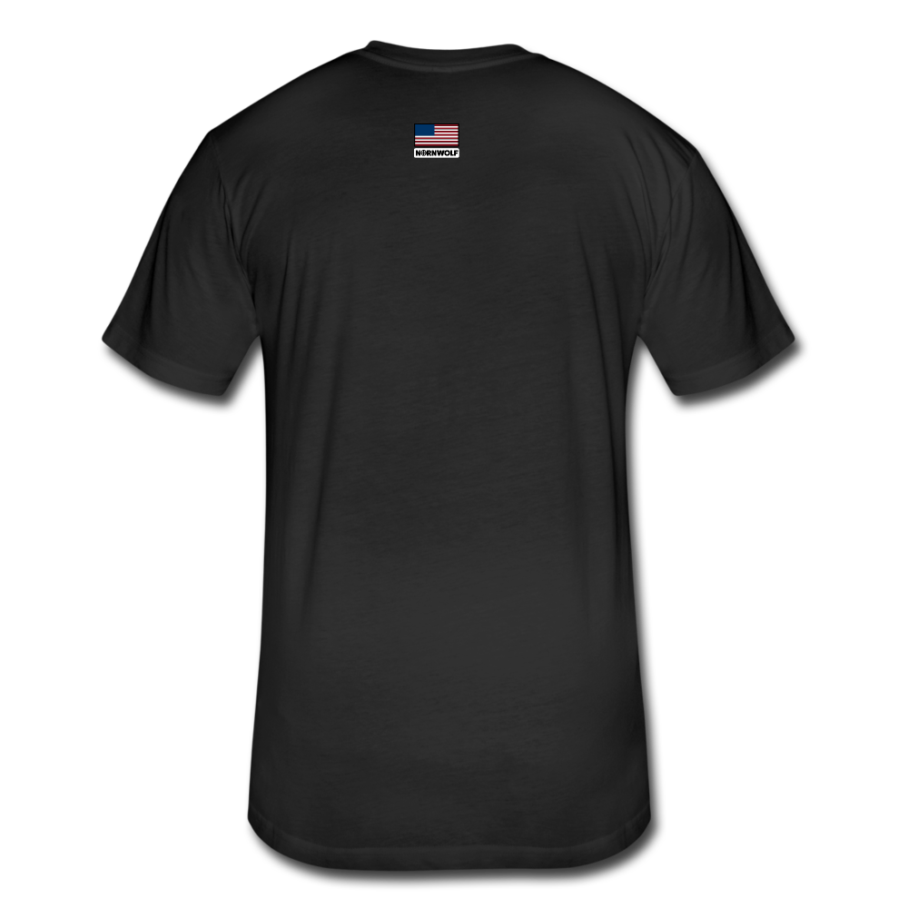 US Shield Fitted Cotton/Poly T-Shirt by Next Level - black