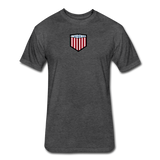 US Shield Fitted Cotton/Poly T-Shirt by Next Level - heather black