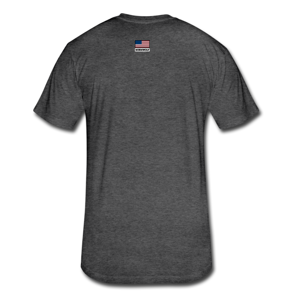 US Shield Fitted Cotton/Poly T-Shirt by Next Level - heather black