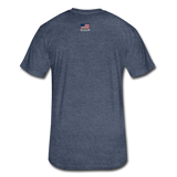 US Shield Fitted Cotton/Poly T-Shirt by Next Level - heather navy