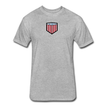 US Shield Fitted Cotton/Poly T-Shirt by Next Level - heather gray