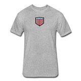 US Shield Fitted Cotton/Poly T-Shirt by Next Level - heather gray