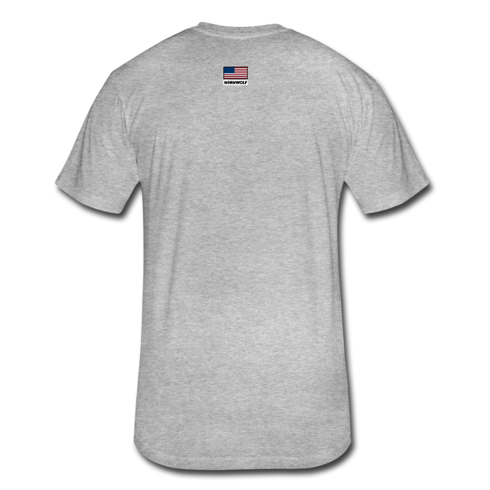 US Shield Fitted Cotton/Poly T-Shirt by Next Level - heather gray