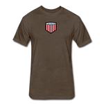 US Shield Fitted Cotton/Poly T-Shirt by Next Level - heather espresso