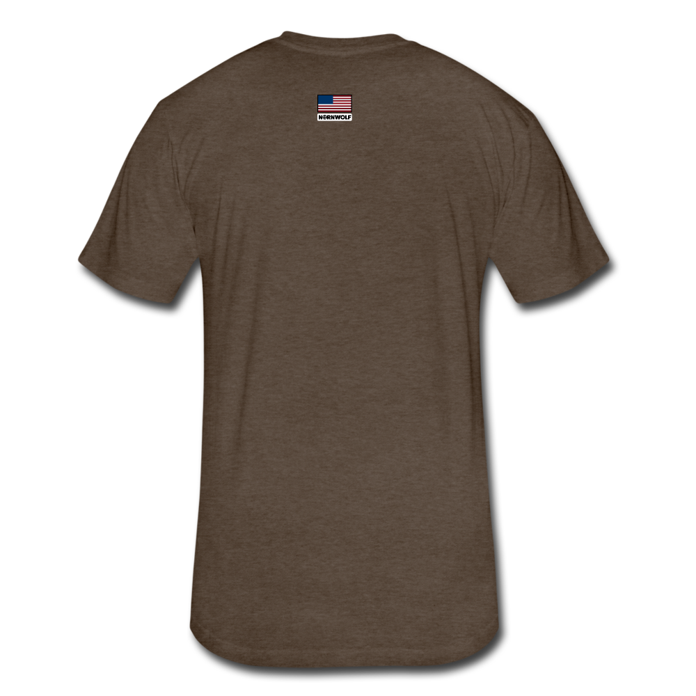 US Shield Fitted Cotton/Poly T-Shirt by Next Level - heather espresso