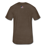 US Shield Fitted Cotton/Poly T-Shirt by Next Level - heather espresso