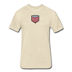 US Shield Fitted Cotton/Poly T-Shirt by Next Level - heather cream