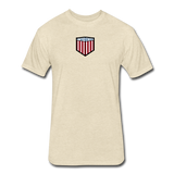 US Shield Fitted Cotton/Poly T-Shirt by Next Level - heather cream