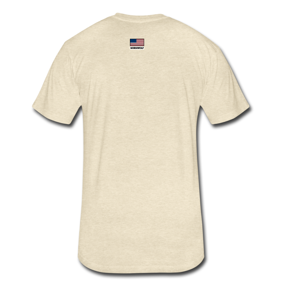 US Shield Fitted Cotton/Poly T-Shirt by Next Level - heather cream