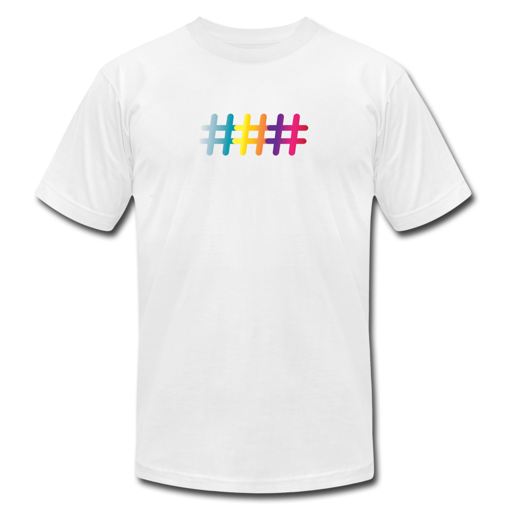 Unisex Triple Hashtag Life T-Shirt - white