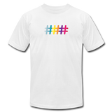 Unisex Triple Hashtag Life T-Shirt - white