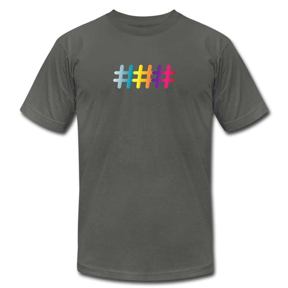 Unisex Triple Hashtag Life T-Shirt - asphalt