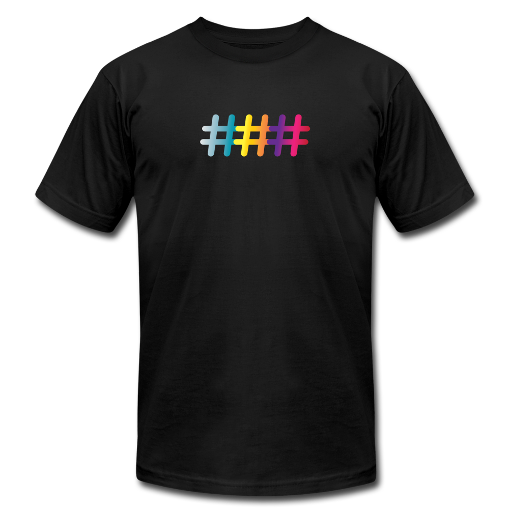 Unisex Triple Hashtag Life T-Shirt - black