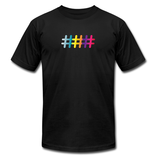 Unisex Triple Hashtag Life T-Shirt - black