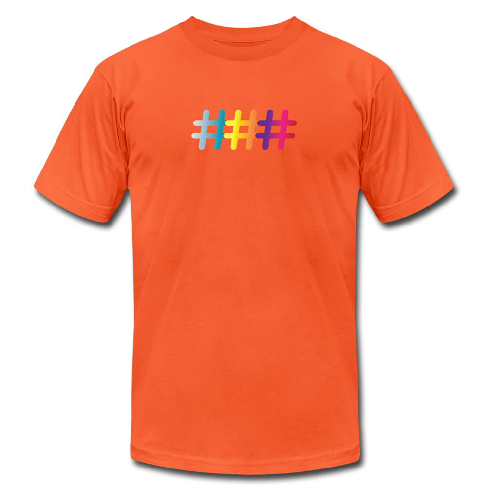 Unisex Triple Hashtag Life T-Shirt - orange