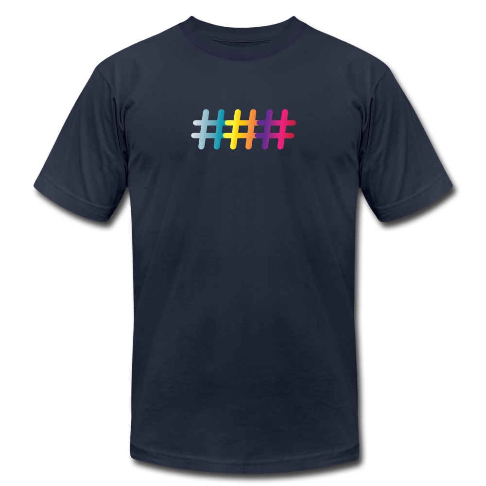 Unisex Triple Hashtag Life T-Shirt - navy